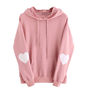 2025 dernier coeur conception pull à capuche pour femme Logo personnalisé coréen coton hiver col à capuche tricoté sweats à capuche - Product Image 1