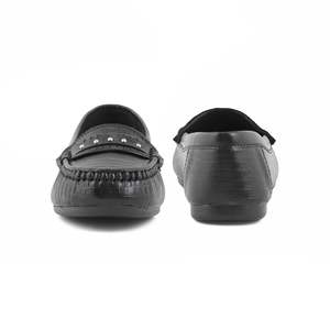 Noir WN4323 Moccasin Chunky Chaussures - Product Image 2