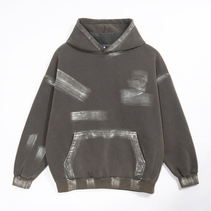 CP personalizado de gran tamaño sudaderas con capucha fabricante Splatter pintura a mano ropa de calle sudaderas con capucha para hombres caja pulóver Sudadera con capucha DDP envío - Product Image 1