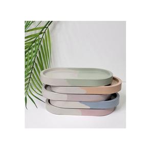 Plateau de service élégant en céramique fabriqué à la main idéal pour les repas de famille de Diwali avec des plats et des bonbons indiens traditionnels - Product Image 4