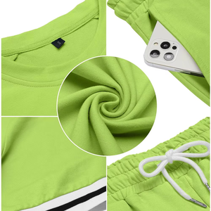 Ensemble t-shirt et short en coton délavé à l'acide personnalisé unisexe surdimensionné deux pièces pour hommes Design de marque vierge - Product Image 4