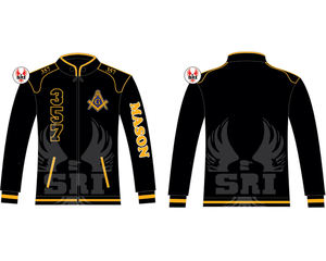 Veste de maçon maîtriseur maçonnique sur mesure, style veste de course |   Veste de course personnalisée avec logo brodé pour hommes, regalia maçonniques - Product Image 1