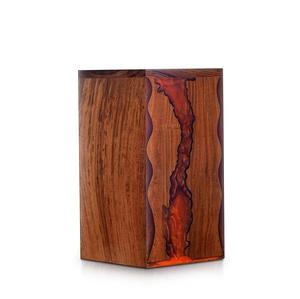 Handcrafted Rosewood Urn <b>Box</b> With Stunning Red Resin Inlay Memorial Keepsake Cremation <b>Ashes</b> Funeral Remembrance Unique Gift - Product Image 5