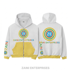 350gsm Woven Cotton/Polyester Men's Winter <b>Full</b>-<b>Zip</b> <b>Hoodie</b> with Custom Embroidery Front Logo Breathable & Anti-Wrinkle - Product Image 1