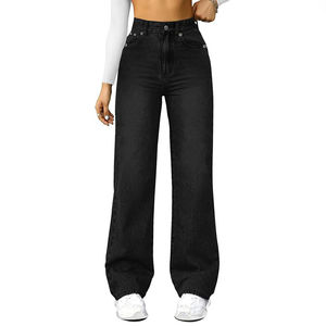 OEM Summer Fashion Ladies Streetwear Casual <b>Jeans</b> Long Pants Drawstring Denim <b>Jeans</b> Pant Breathable comfortable easy to wear - Product Image 5