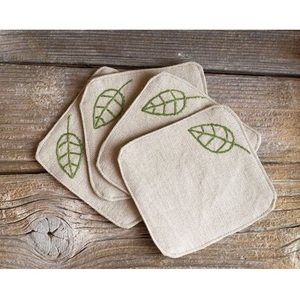 Most Demanding Custom Shape Soft Cloth Elegant Linen <b>Coaster</b> for Home Restaurant <b>Table</b> <b>Coaster</b> - Product Image 3