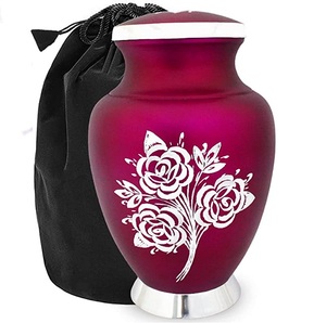 Urna funeraria de Metal hecha a mano personalizada para hombres y mujeres adultos, con flor grande para cenizas, almacenamiento de cenizas humanos - Product Image 5