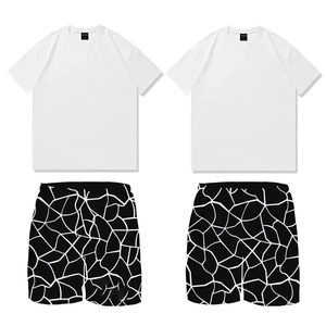 ชุดกีฬาผ้าฝ้ายกางเกงขาสั้นสำหรับผู้ชายชุดเสื้อและกางเกงขาสั้นระบายอากาศได้ดีพิมพ์โลโก้ได้ตามต้องการ - Product Image 5