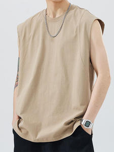 เสื้อกล้ามผู้ชาย AASTANA WEARS INC สไตล์ไฮสตรีท ผ้าผสมโพลีเอสเตอร์/คอตตอน 180gsm ไม่หด แห้งเร็ว เป็นมิตรกับสิ่งแวดล้อม ทรงบ็อกซี่ - Product Image 2