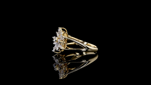 Pear & Marquise Shape Lab Grown <b>Diamond</b> Flower <b>Ring</b> | Luxury Floral <b>Diamond</b> <b>Ring</b> for Wedding, Party & Gifting - Product Image 2