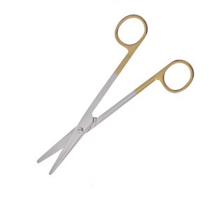 Tijeras industriales de Enfermería Médica de acero inoxidable medio dorado, disección quirúrgica, mango recto, punta afilada para hueso nasal - Product Image 4
