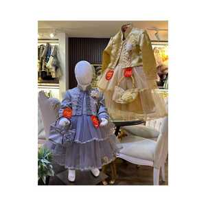 เดรสปาร์ตี้แฟนซีผ้าซาตินสำหรับเด็กชุดเดรสปาร์ตี้แฟนซีสำหรับฤดูใบไม้ผลิ2024ใหม่ - Product Image 1