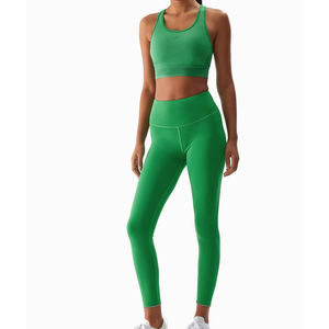 Mallas de entrenamiento deportivo sin costuras para mujer, pantalones de Yoga deportivos transpirables de secado rápido con tela de punto de malla - Product Image 5