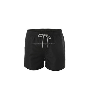 Short de bain et de sport rétro pour homme, 100% coton froissé, imperméable, doublure en maille, logo brodé, hybride, taille élastique, séchage rapide, style urbain - Product Image 6