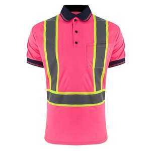 Camiseta Polo de Seguridad de Alta Visibilidad para Hombre, Manga Corta en Contraste para Uso de Guardia - Product Image 1