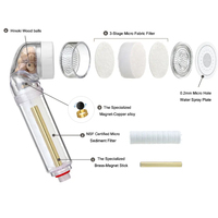 [Saqua] Pommeau de douche filtrant à eau à filtration en plusieurs étapes Le pommeau de douche filtré par la pluie des bois SSH-100(W)
