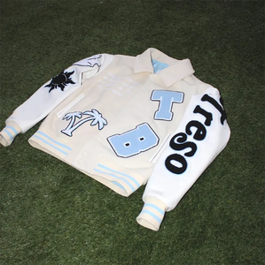 Fabricant sur mesure Vestes universitaires Letterman à manches en cuir brodées de haute qualité pour hommes Vestes universitaires personnalisées - Product Image 2