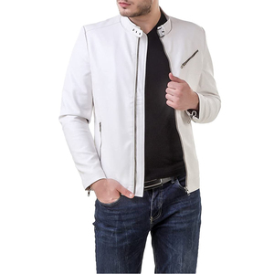 New Real 100% <b>Synthetic</b> <b>Leather</b> Quick Dry Breathable Winter Fashion Jacket for Men Stand Collar Front Pocket Unique Design Best - Product Image 4