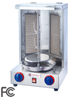 Machine à shawarma au gaz Campbon ZH-9211R, mini, en acier inoxydable, avec rotation verticale, pour restaurant, snack-bar