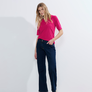 <b>Women's</b> Casual Streetwear Solid <b>Pink</b> T-Shirt Loose Fit Round Neck Design Wholesale Manufacturer Summer OEM - Product Image 4