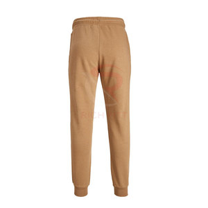 Plain Dyed Elastic Waist Casual Anti-Wrinkle Quick Dray 100% Cotton Lightweight Straight Street Wear <b>Trousers</b> Privat Label - Product Image 3