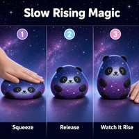 Galaxy Panda Ei Squishy Langsam Aufsteigendes PU-Schaum Stressabbau-Spielzeug Niedliche Schreibtischdekoration Partygeschenk