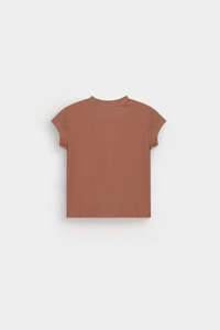Camisetas de Mujer Transpirables de Última Moda, Color Marrón Sólido, Ropa Casual, Camisetas Ligeras Estampadas para Mujer, Camisetas Cómodas de Manga Corta - Product Image 5
