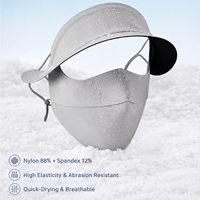 Masque facial rafraîchissant en soie glacée style coréen Meiyang RS055 avec protection UV, chapeau pare-soleil à large bord, tissu antibactérien 10A respirant