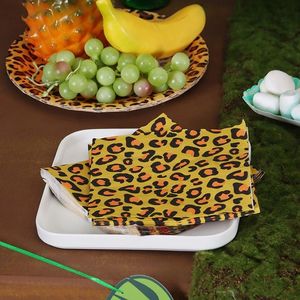 Animal Print Paper Napkins Tiger Leopard <strong>Zebra</strong> <strong>Stripes</strong> Printed Napkin Jungle Safari Birthday Party Decorations - Product Image 3