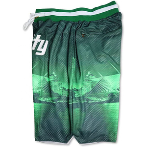 Mash pantalones cortos de gimnasio de malla de poliéster de alta calidad para hombre, estilo de lino informal clásico de verano, colores naturales, decoración de patrón sólido - Product Image 4