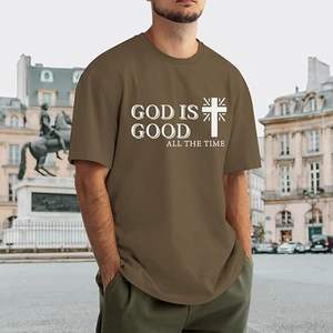 Camisetas de cuello redondo al por mayor de encargo 100% algodón camiseta gráfica de impresión de marca o cuello de alta calidad de tendencia hombres camiseta - Product Image 1