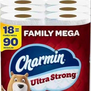 Charmin-Ultra Strong Clean Touch Toilet Paper 18 Family Mega <b>Rolls</b> & 90 Regular <b>Rolls</b> <b>Bamboo</b> Pulp Soft Tissue for FSC Certified - Product Image 2