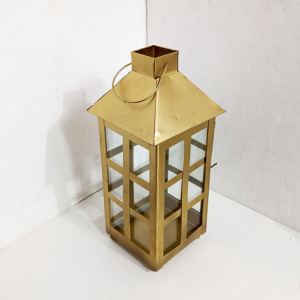 European Style Metal <b>Candle</b> Holders <b>Lanterns</b> <b>Black</b> Gold Stripe Glass Material Handmade New Design Indoor Outdoor Home Decoration - Product Image 6