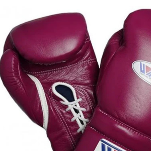 Guantes de Boxeo Profesionales con Cordones, Color Rojo Vino, Cuero Genuino, Guantes de Entrenamiento y Sparring, Hechos a Mano, Equipo de Lucha - Product Image 3