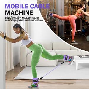 Correas de Tobillo Deportivas de Neopreno Transpirable Personalizadas, Bandas Elásticas de Entrenamiento para Piernas y Cadera, Protección Deportiva de Algodón y Nailon, Talla Grande Unisex - Product Image 3