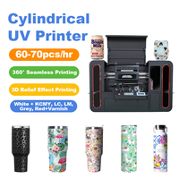 Impresora UV de Cilindro Sin Costuras de Alta Precisión Jucolor Ricoh Gen6 360 para Botellas y Vasos Cónicos, 25-90 Piezas/Hora