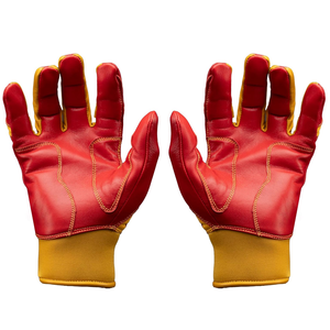 Custom Cowhide Leather Durable Lightweight Baseball & Softball Batting Gloves with Adjustable Strap Cuff and Ambidextrous Design - Product Image 5