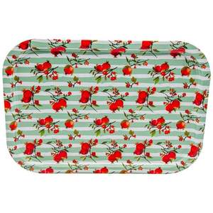 ถาดโลหะสี่เหลี่ยม285x400มม. ถาดชาและกาแฟสไตล์อาหรับแฟนซีพร้อมแม่มุกและวัสดุมุก - Product Image 2