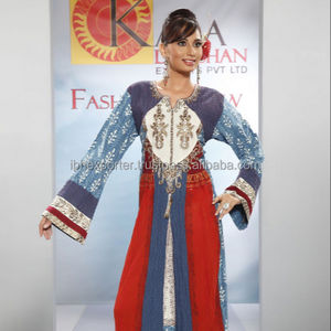 Caftan imprimé pour filles vêtements islamiques caftan musulman robe Dubaï Abaya vêtements femmes robe musulmane - Product Image 1