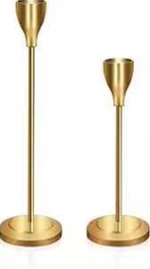 เชิงเทียนอลูมิเนียมเจ็ดเทียนพื้นสีทองตกแต่งบ้านงานแต่งงานและคริสต์มาส - Product Image 5