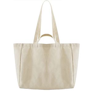 Vente en gros de sacs à provisions en toile durables et écologiques jaunes avec votre propre logo, sac fourre-tout en coton imprimé - Product Image 1