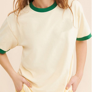 Camisetas Gráficas para Hombre, Estampado de Letras, Manga Corta, Cuello Redondo Clásico, Camiseta Ringer de Moda - Product Image 2