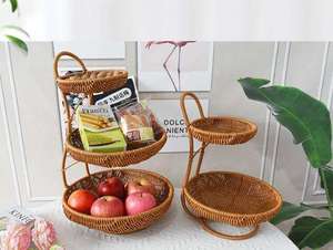 Panier de rangement tissé de conception circulaire décorative pour l'organisation de la maison - Product Image 2