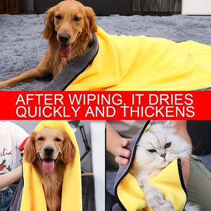 Toalla Ultra Suave de Microfibra de Secado Rápido para Mascotas, 1 Pieza, Toalla Absorbente para Bañar Perros y Gatos, Regalo de Navidad y Año Nuevo, Hecha de Poliéster - Product Image 2