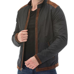 แจ็กเก็ตหนังแพะแท้แจ็กเก็ตหนังกลับสำหรับผู้ชาย - Product Image 4