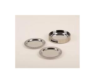 Posavasos de metal de lujo Posavasos de color personalizados Posavasos de metal ahuecado de moda para beber forma redonda - Product Image 3