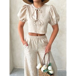 Blusa Bordada con Lazo Frontal al por Mayor - [object Object] - Product Image 4