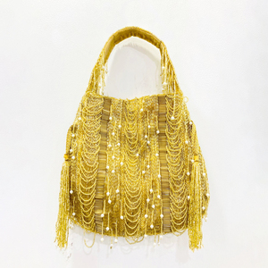 <b>Crystal</b> Embellished Handmade Potli <b>Bag</b> Indian Craftsmanship for Wedding Favors & Return Gifts - Product Image 1