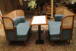 Sofá con respaldo de caña vintage - Product Image 2