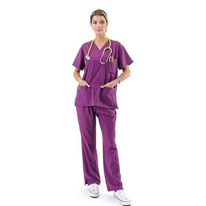 2025 quantité minimale de commande bas personnalisé couleur et conception hôpital gommage costume hommes Top vente nouveau modèle hommes gommages en couleur unie gommages uniforme - Product Image 4